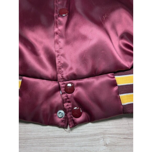 Vintage Swingster Redskins Satin Varsity Bomber Jacket Size XL Quilted MADE USA - Picture 5 of 15